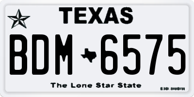 TX license plate BDM6575