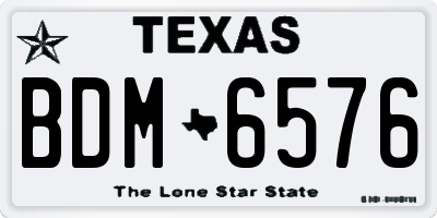TX license plate BDM6576