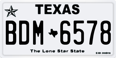 TX license plate BDM6578