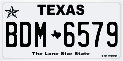 TX license plate BDM6579