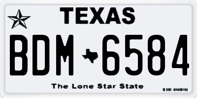 TX license plate BDM6584