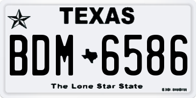 TX license plate BDM6586