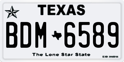 TX license plate BDM6589