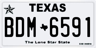 TX license plate BDM6591