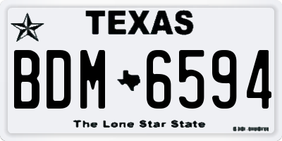 TX license plate BDM6594