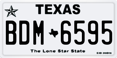 TX license plate BDM6595