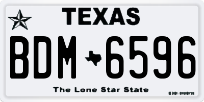 TX license plate BDM6596