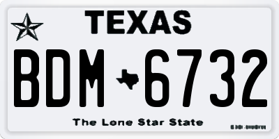 TX license plate BDM6732