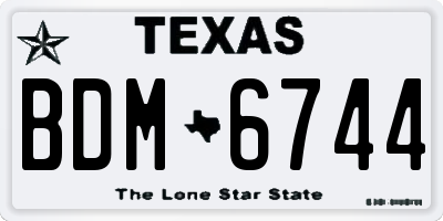 TX license plate BDM6744