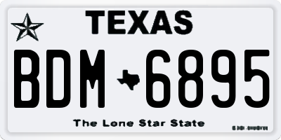TX license plate BDM6895