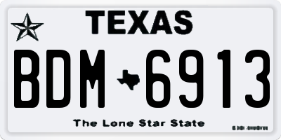 TX license plate BDM6913