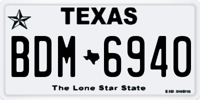 TX license plate BDM6940