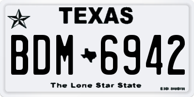 TX license plate BDM6942