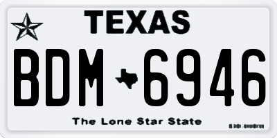 TX license plate BDM6946