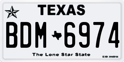 TX license plate BDM6974