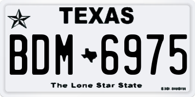 TX license plate BDM6975