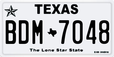 TX license plate BDM7048