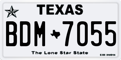 TX license plate BDM7055
