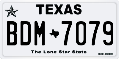 TX license plate BDM7079