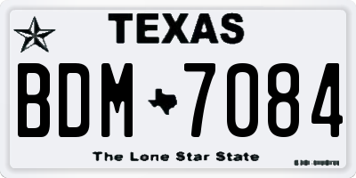 TX license plate BDM7084