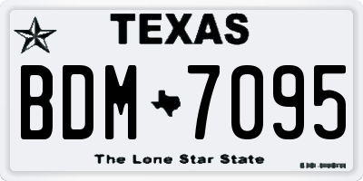 TX license plate BDM7095