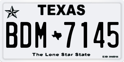 TX license plate BDM7145
