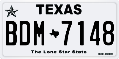TX license plate BDM7148