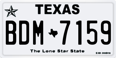TX license plate BDM7159