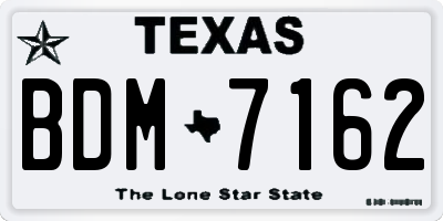 TX license plate BDM7162