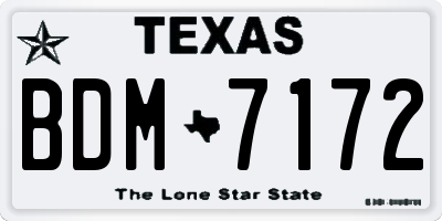 TX license plate BDM7172