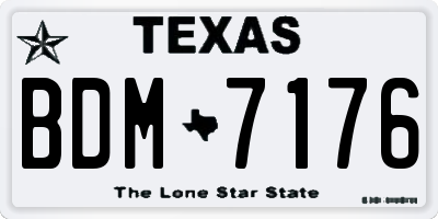TX license plate BDM7176