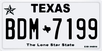 TX license plate BDM7199