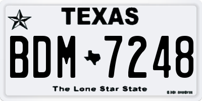 TX license plate BDM7248