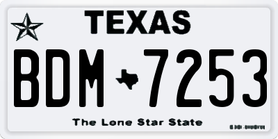 TX license plate BDM7253