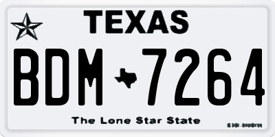 TX license plate BDM7264