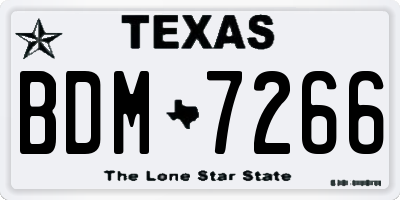 TX license plate BDM7266