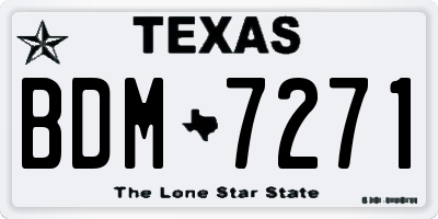 TX license plate BDM7271