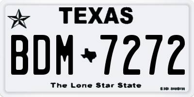 TX license plate BDM7272