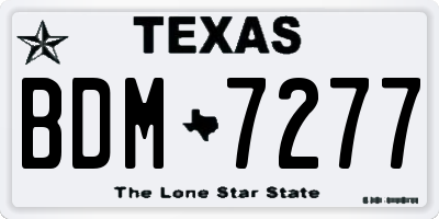 TX license plate BDM7277
