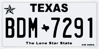 TX license plate BDM7291