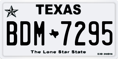 TX license plate BDM7295