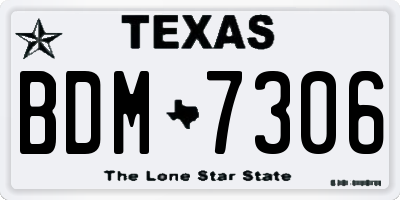 TX license plate BDM7306