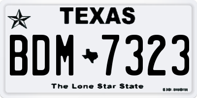 TX license plate BDM7323