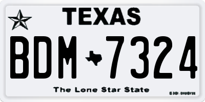 TX license plate BDM7324