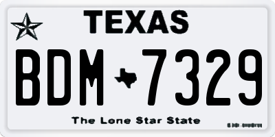 TX license plate BDM7329