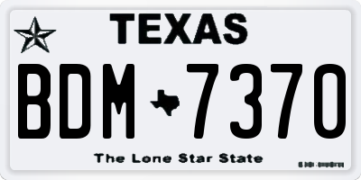 TX license plate BDM7370