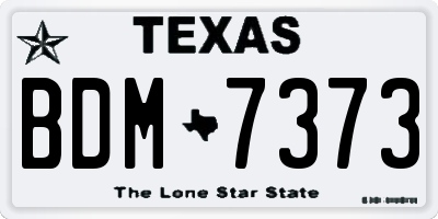 TX license plate BDM7373