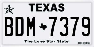 TX license plate BDM7379