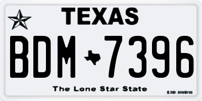 TX license plate BDM7396