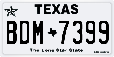 TX license plate BDM7399